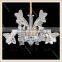 Factory direct modren Crystal Pendant light fixtures led chandelier with chrome plate for living room
