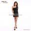 wholesale formal navy blue carving lace peplum dress