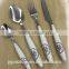 Hotsell stainless steel spoon fork knife with plastic handle and logo printing