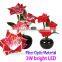 Christmas Decor LED color changing fiber optic silk flowers white or red choose indoor use