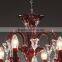 JANSOUL 12 lights 2 tier wholesale price red k9 crystal chandelier