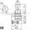 12V plastic toggle switch,toggle switch safety guard,illuminated toggle switch