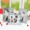 2016 new design crystal glittery silkscreen glass mirror photo frame 5x7 6x8in