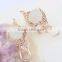 Wholesale Jewelry Rose Gold Crystal Pink Opal Studing Earring