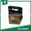 BEVERAGE INDUSTRY HIGH QUALITY KRAFT PAPER COLOR BOXES FOR 4 PACKING BOTTLE JUICE