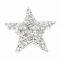 Custom Made fancy glittering diamond Silver color Resin stone hot fix patches