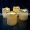 CR2032 battery powered decorative ivory plastic votive led candle