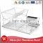 Easy to assemble 47x36x23.5CM 2-Tier Stainless Steel Wire dish drainer