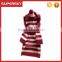 C597 Wholesale Christmas Burgundy Stripe Dog Hoodie Sweater