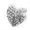 heart shaped stud design earrings bling bling fashion earring