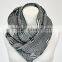 100% Acrylic Wholesale Women's Graphic Stitch Knit Infinity Scarf