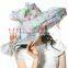 Colorful custom design organza fabric hat church fashion
