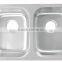 ss304 Double 7447A Jiangmen Manufacturer Stainless Steel Undermount Utility Sink for Kitchen Countertop