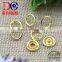 Plating color round shape prong snap fastener for baby clothing