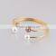 Female Fashion Wild Colorful Diamond With The Pearl Gold Plated Bracelet