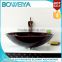Competitive Price Indoor Brown Coloured Glass Toilet Sink Combination
