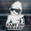 Car Sign Baby on Board Sticker With Suction Cup