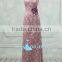 MOMO-3038 Lace Sheath Queen Anne Neckline with Beaded Belt With Hand-Crafted Floor Length Mother of The Bride Dress