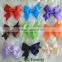 High quality colorful ribbon hair bow for baby charistmas party