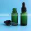 1/2 oz 15ml Latest design hot sale green glass essential oil bottle with dropper