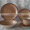 20 pcs Handpainted line edge ceramic stoneware dinner set