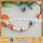 wooden wood round baby pacifier clips