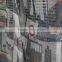 Unique Europe City Design 100% Polyester Woven Printed Voile Sheer Curtain Fabric