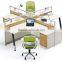 2016 Call Center I-shape Office Table Design, Office Furniture with Cabinet for Six People