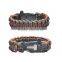 new weave 550 paracord survival bracelet,paracord bracelet with fire starter