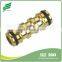 Brass three-way hose coupling