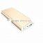 10000mAh big capacity portable power bank golden slim charger