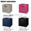 Hot online store folding fabric closet storage cube with metallic handle