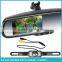 4.3 inch car rearview mirror auto-dimming monitor rear mirror with camera parking sensor