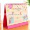 New design On sale costom foldable print triangle desk calendar printing made in factory