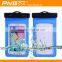 2015 PNEXE New Arrival 20m deepth available eco-friendly pvc mobile phone waterproof bag with armlet and lanyard