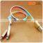 mobile accessories zipper sync data cable 2 in 1 zip charging cable for smartphone