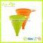 FDA LFGB Larger Thicker Silicone Foldable Funnel, Collapsible Colander, Strainer
