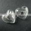 21mm transparent heart shape glass dome cabochon with 3mm hole DIY jewelry supplies 3070068