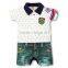 High Quality Children Jumpsuit Short Sleeve Imitation Cowboy Gentleman Rompers Toddle Kid Summer Baby Rompers Baby Clothing