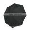 Wooden shaft plain black automatic open long umbrella