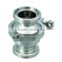 POV high quality cf8m sanitary welded manual directional check valve