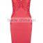 Black Patchwork Cut Out Plunging Neckline Sleeveless Dress pictures office dress for ladies