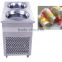 High Quality Double Pan Fry Ice Cream Machine / Multi-functional Flat Pan Frying Ice Pan Machine