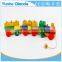 Wood Puzzle Train Toys Geometric Building Blocks Education Gift