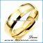 Custom made ladies stainless steel rings gold plated