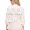 ladies/women white color half sleeve back zip high fashion blazer