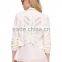 ladies/women white color half sleeve back zip high fashion blazer