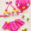 Baby child split three - piece suit Korean flowers bikini swimsuit