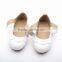 Plain white leather baby mary jane shoes girls dress shoes