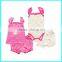 Wholesales summer cotton printing baby toddler clothing set
